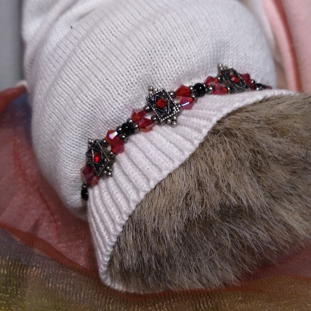 one of a kind girls crystal and silver bracelet